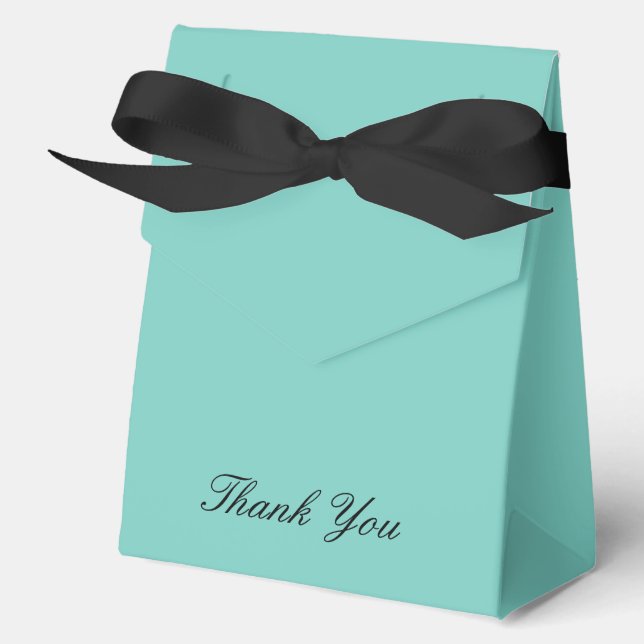 Cajas Elegantes de Favoritos Turquesa (Anverso)