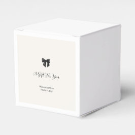 Cajas elegantes para regalos de boda con lazo negr