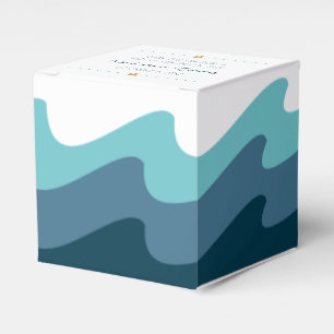 Cajas Favor con temática de playa - Ola Azul