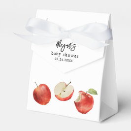 Cajas favoritas de Baby Shower de manzanas rojas