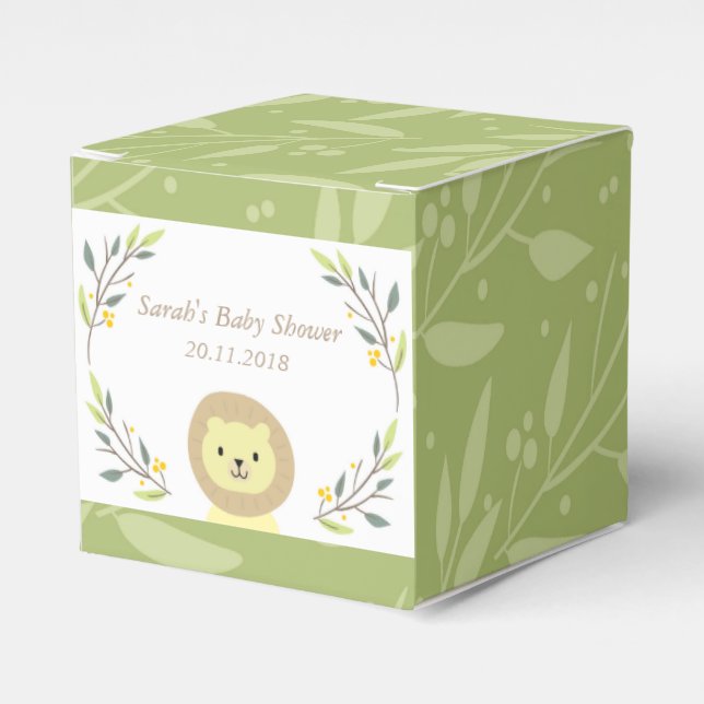 Cajas favoritas de Baby Shower de Safari (Costado Anverso)