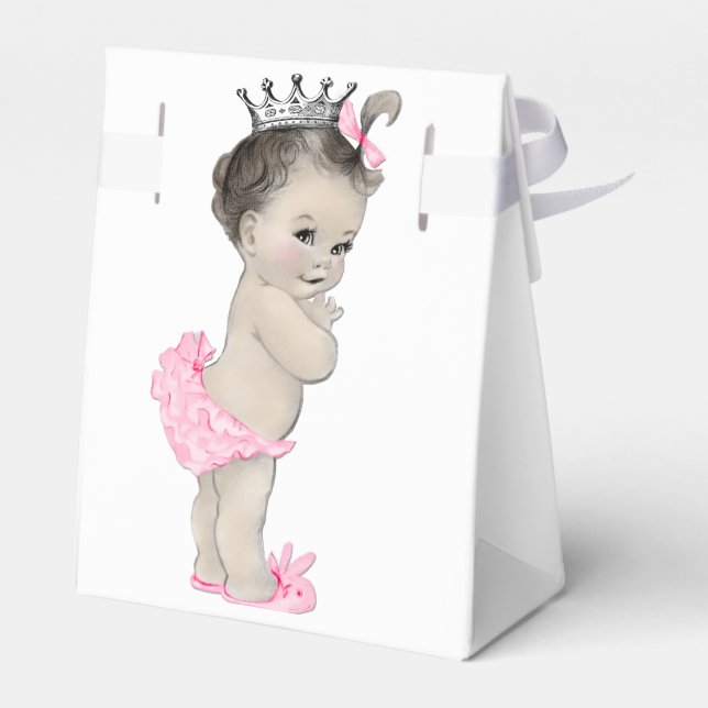 Cajas favoritas de Baby Shower para princesas rosa (Reverso)
