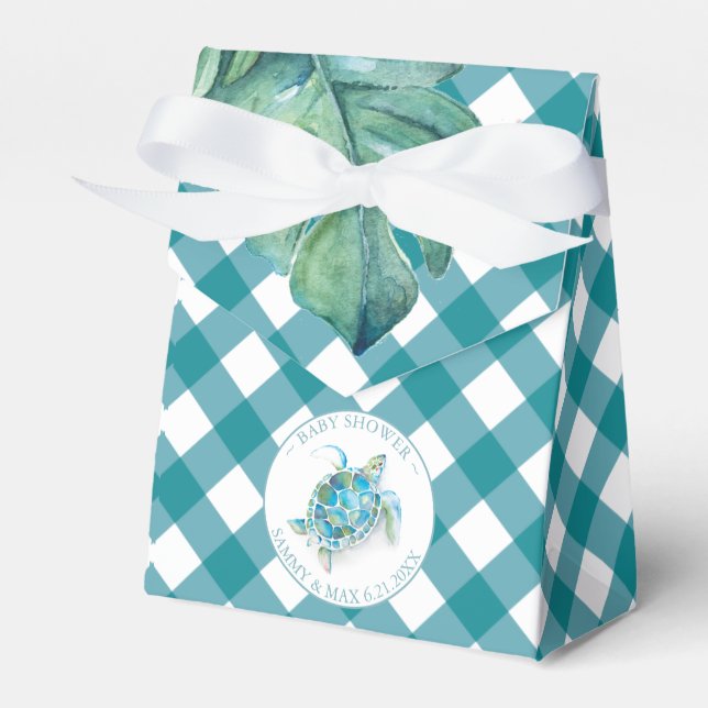 Cajas favoritas de Baby Shower tortuga marina trop