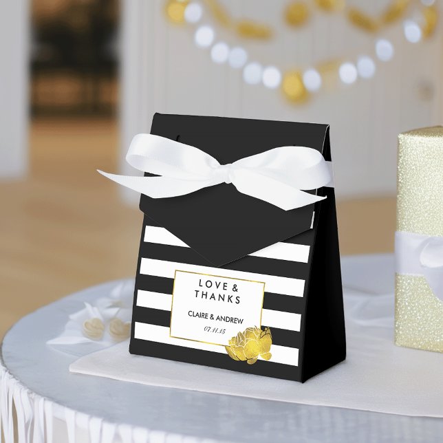 Cajas favoritas de boda | Banda negra y Peonia de  (Subido por el creador)