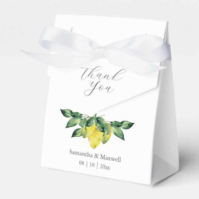 Cajas favoritas de boda Botánicos azules polvorien (Front Side)