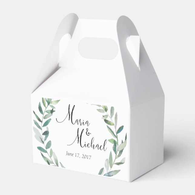 Cajas favoritas de Boda de la boda de verde (Reverso)
