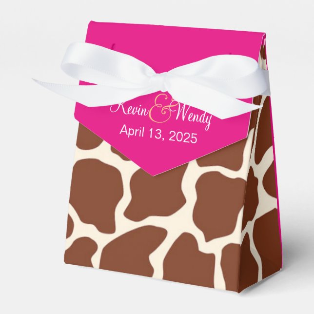 Cajas favoritas de boda rosadas personalizado (Front Side)