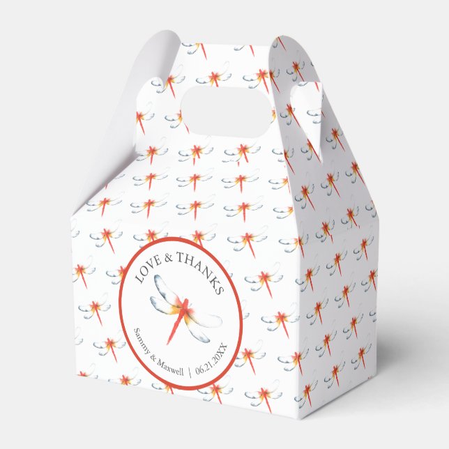 Cajas favoritas de boda únicas Cajas de agua Drago (Front Side)