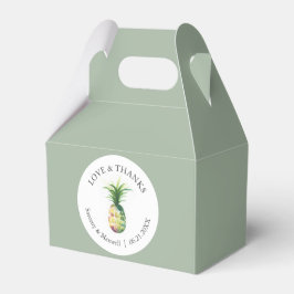 Cajas favoritas de bodas de playa Pineapple acuare