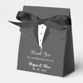 Cajas favoritas de bodas de tuxedo (Novia Groom)
