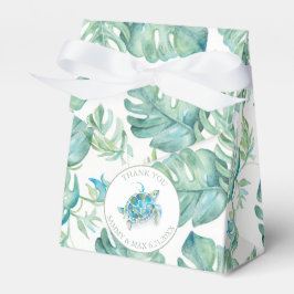 Cajas favoritas de bodas Palm de destino tropical