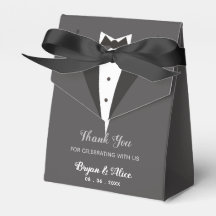 Cajas favoritas de bodas tuxedo (Black Bow)