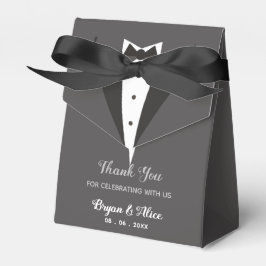 Cajas favoritas de bodas tuxedo (Black Bow)