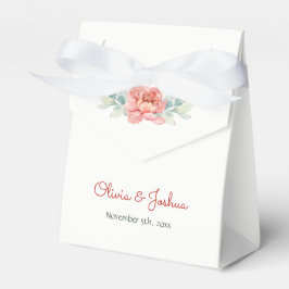 Cajas favoritas de casamiento de flor acuarela