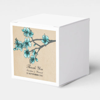 Cajas favoritas de cerezos vintage Aqua
