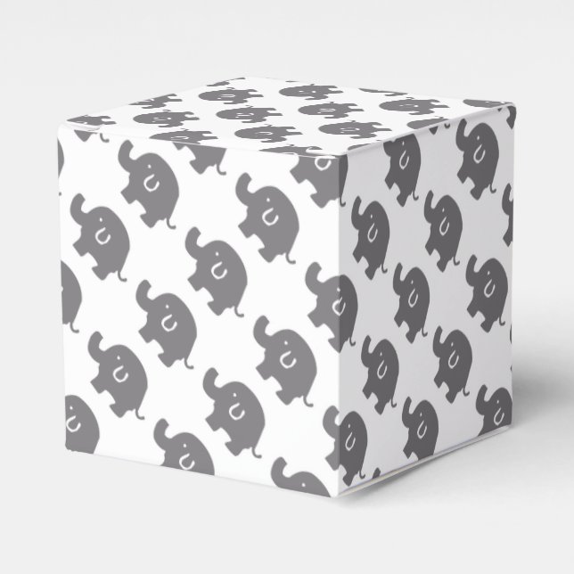 Cajas Favoritas De Elefante Caliente Gris Y Blanco (Costado Anverso)