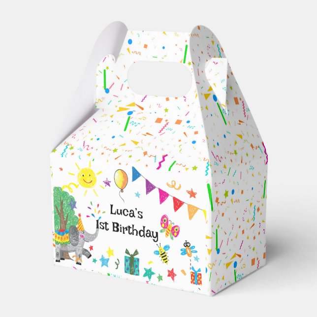 Cajas Favoritas de Elefante Dibujadas A Mano (Front Side)