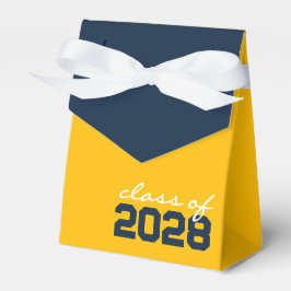 Cajas favoritas de graduación dorada amarilla y az