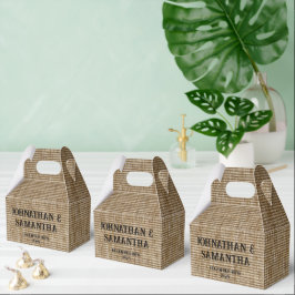 Cajas favoritas de la naturaleza burlap personaliz