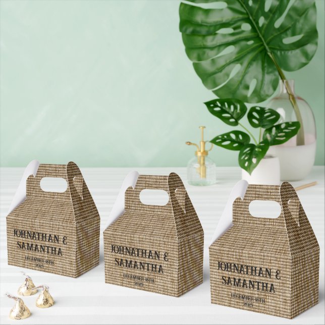 Cajas favoritas de la naturaleza burlap personaliz (Múltiple)