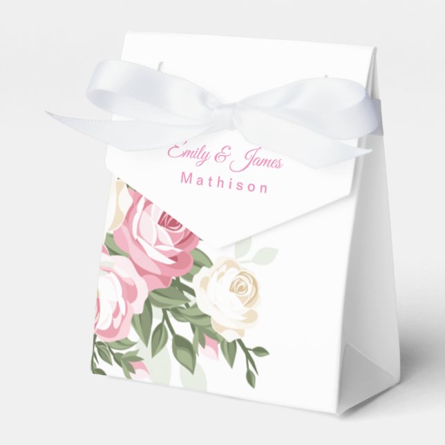 Cajas favoritas de la recepción de bodas Rosas vin (Front Side)