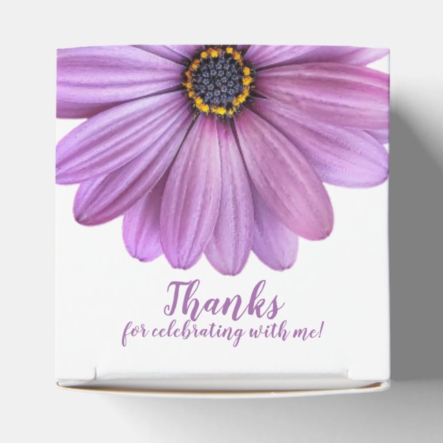 Cajas favoritas de partido Purple Daisy 2" (Parte superior)