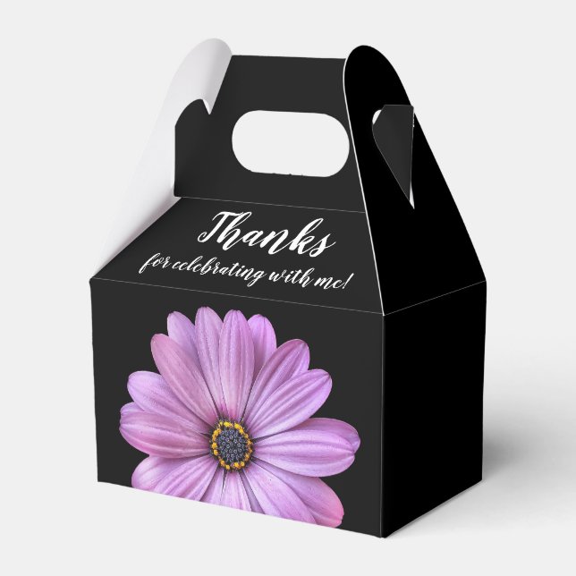 Cajas favoritas de partido Purple Daisy Gable (Front Side)