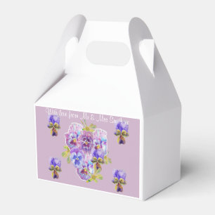Cajas favoritas de pastel Boda floral púrpura Lil