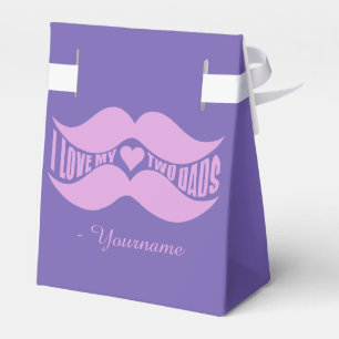 Cajas favoritas de personalizado de Mustaches Rosa