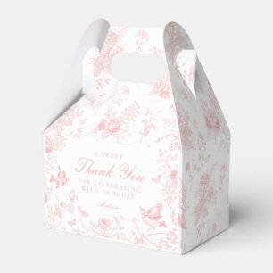 Cajas Favoritas De Postres Florales De Toile Rosa 