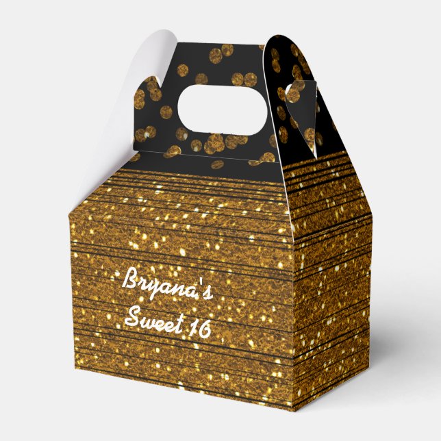 Cajas favoritas de Purpurina de oro cepilladas de  (Front Side)