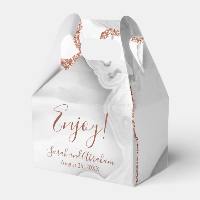 Cajas favoritas de Purpurina de oro del Rosa White (Front Side)