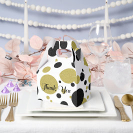 Cajas favoritas del partido Gatsby Gold Polka-Dot