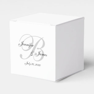 Cajas favoritas elegantes de bodas de monograma