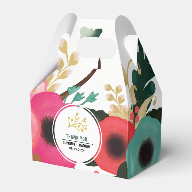 Cajas favoritas florales personalizadas de boda mo (Front Side)