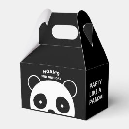 Cajas favoritas Panda, fiesta blanco y negro