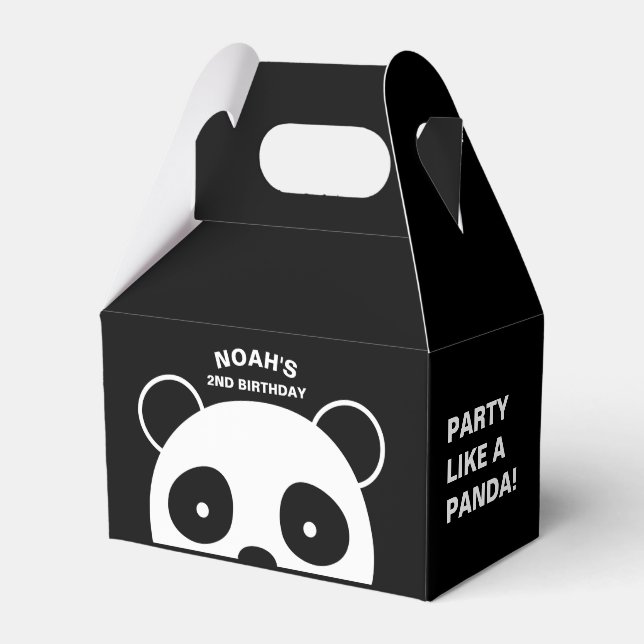 Cajas favoritas Panda, fiesta blanco y negro (Front Side)