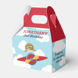 Cajas favoritas piloto Avión rojo y azul