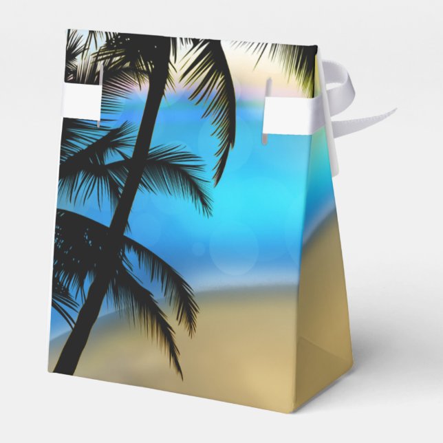 Cajas Favoritas Tropicales de Playa y Palmeras de  (Reverso)