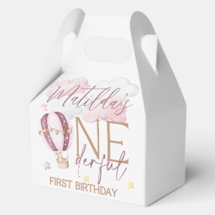 Cajas Fiestas ONEmaravillosas 1º cumpleaños - Rosa