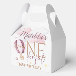 Cajas Fiestas ONEmaravillosas 1º cumpleaños - Rosa