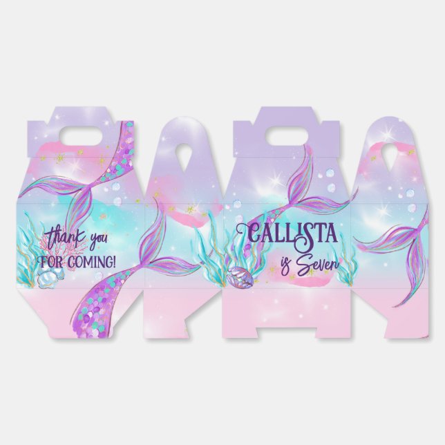 Cajas Fiestas Temáticas de Sirena encantadoras (Desplegado)