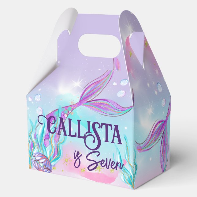 Cajas Fiestas Temáticas de Sirena encantadoras (Anverso)