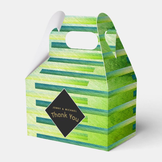 Cajas Gables personalizadas Ombre Green Metallic (Front Side)