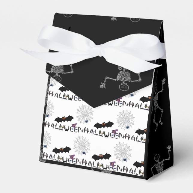Cajas Halloween de tratantes blancos y negros para (Front Side)