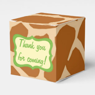 Cajas lindas animales de los favores del safari de