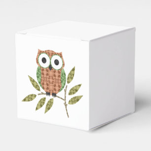Cajas lindas del favor del búho