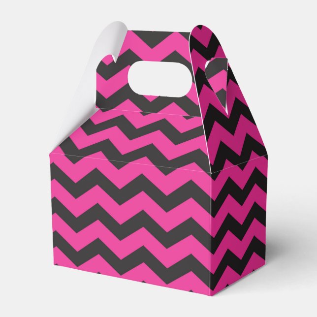 Cajas modernas de regalos para fiestas con Chevron (Front Side)