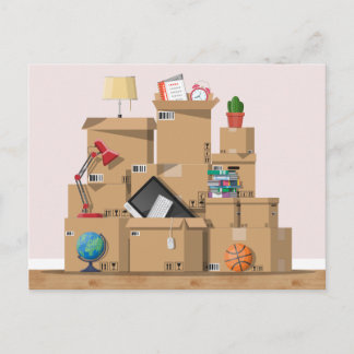 Cajas móviles Nueva casa Invitación de dirección r