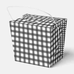 Cajas para llevar de cuadros en blanco y negro a c